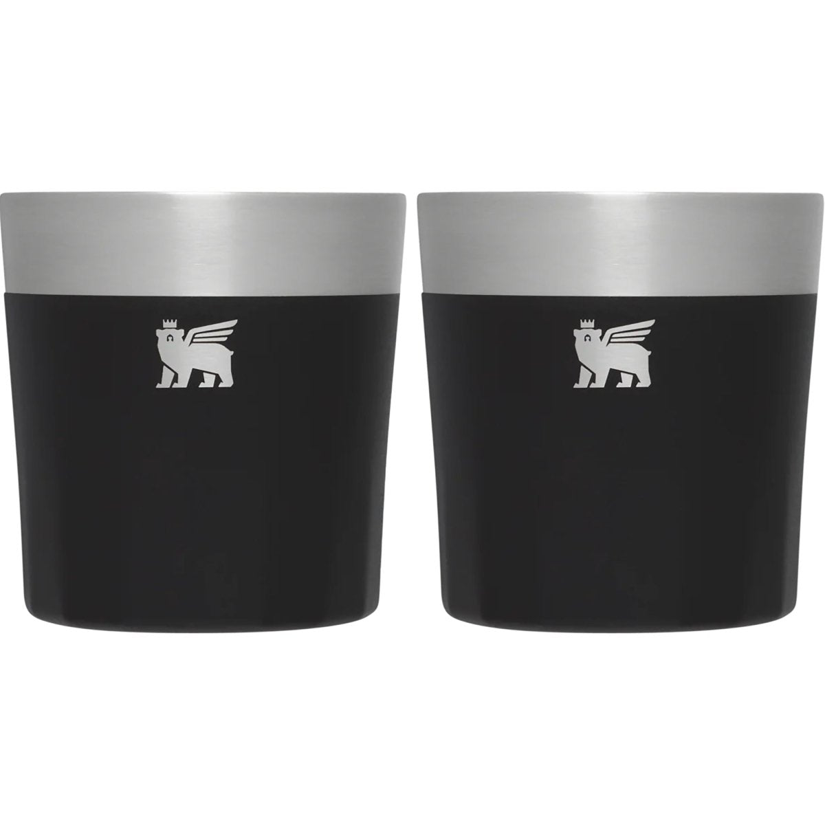 Stanley 6 oz. Lifted Spirits Prismatic Rocks Glass 2 - Pack - Foundry Black - Forza Sports