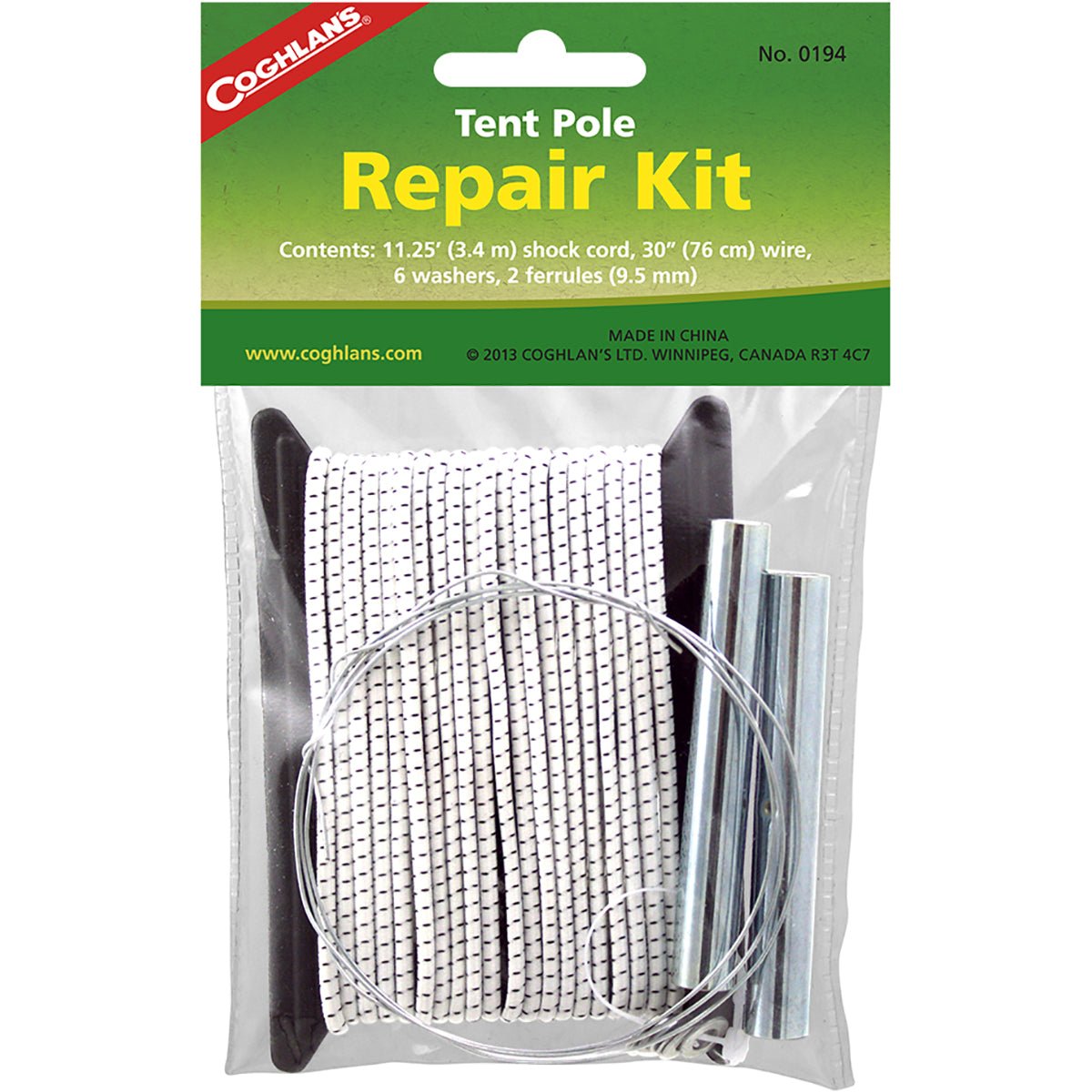 Coghlan's Tent Pole Repair Kit, Emergency Camping Fix Set, 45" Shock Cord, Wire - Forza Sports
