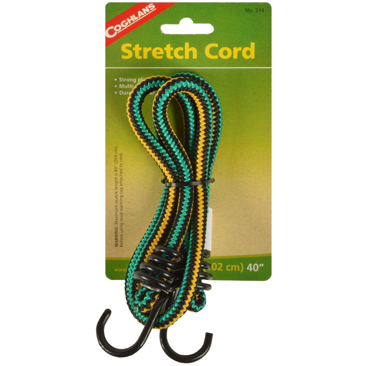 Coghlan's 40" Stretch Cord with Plastic Hooks - Forza Sports
