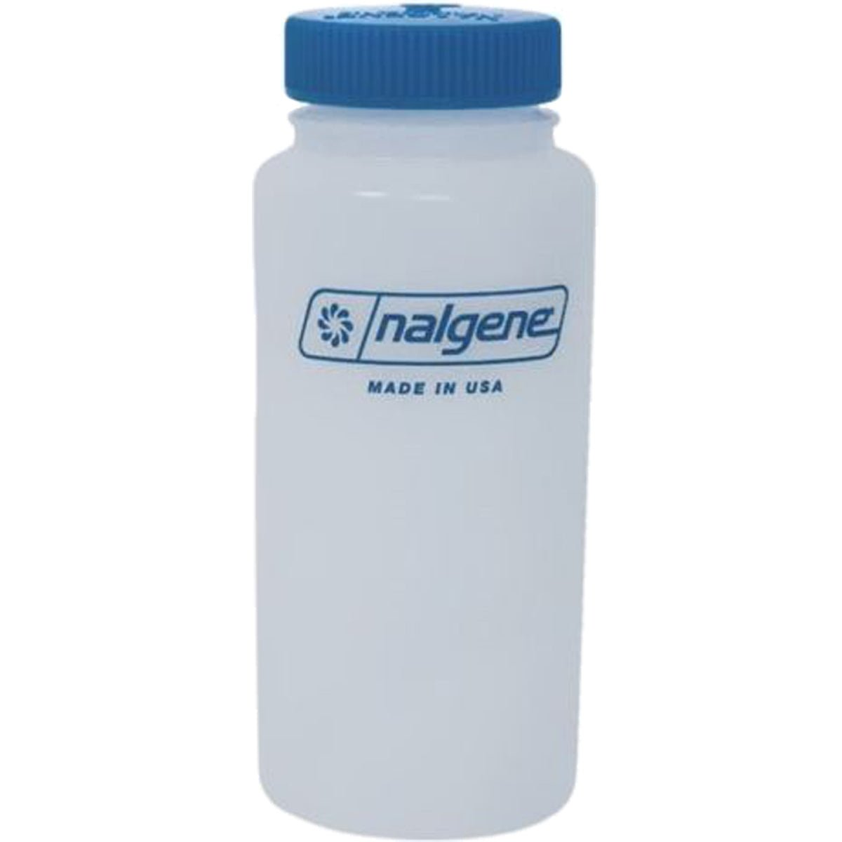 Nalgene HDPE Plastic Wide Mouth Storage Bottle - Clear/Blue - Forza Sports