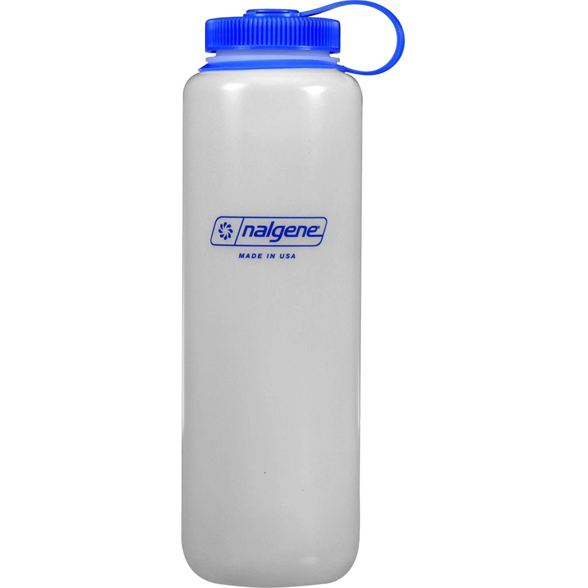 Nalgene Ultralite Wide Mouth Round Loop Top Water Bottle - 48 oz. - Clear/Blue - Forza Sports