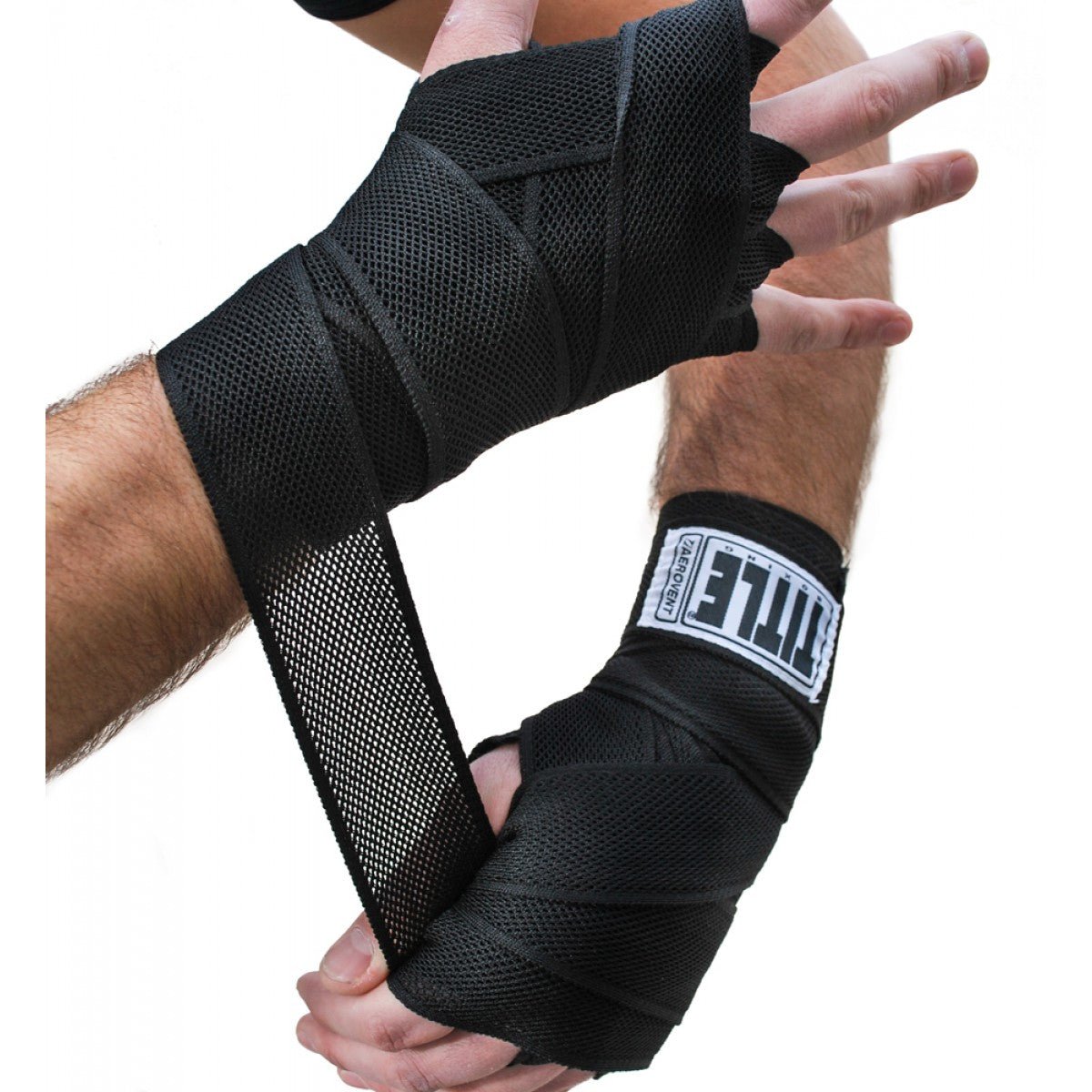 Title Boxing Aerovent Xtreme Wicking Spandex Blend 180" Handwraps - Black - Forza Sports
