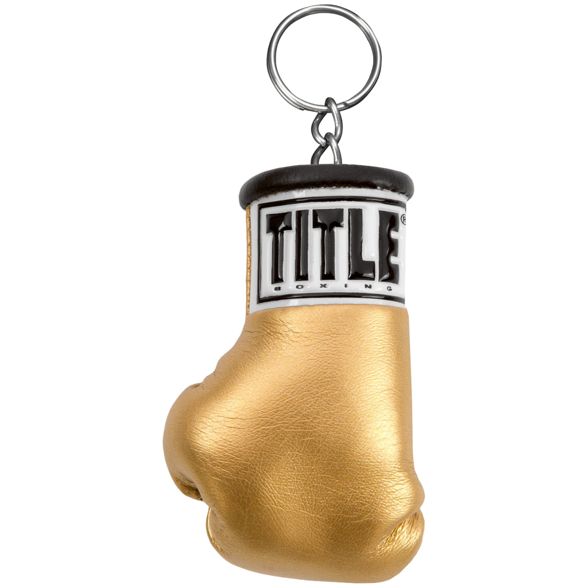 Title Boxing Authentic Detailed Mini Lace Up Glove Key Ring - gold