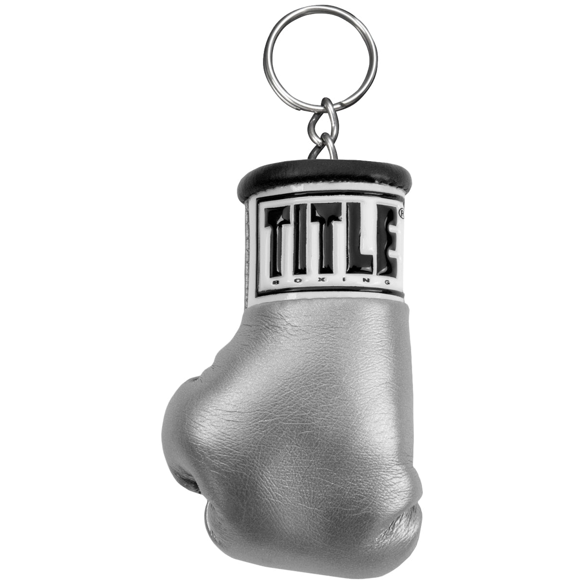 Title Boxing Authentic Detailed Mini Lace Up Glove Key Ring - silver