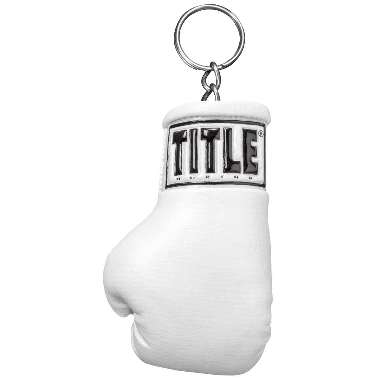 Title Boxing Authentic Detailed Mini Lace Up Glove Key Ring - white