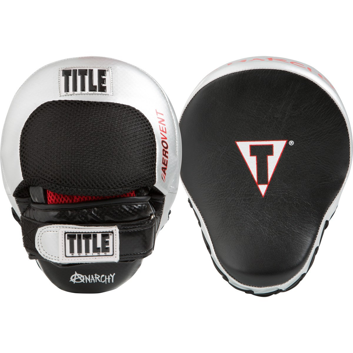 Title Boxing Aerovent Anarchy Punch Mitts - Black/Silver Title Boxing