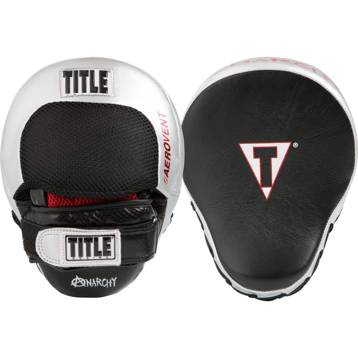 Title Boxing Aerovent Anarchy Punch Mitts - Black/Silver - Forza Sports