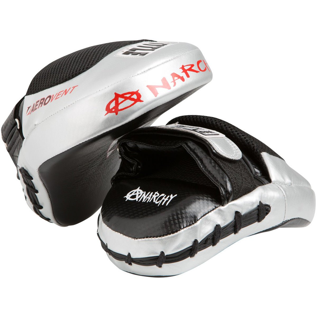 Title Boxing Aerovent Anarchy Punch Mitts - Black/Silver - Forza Sports