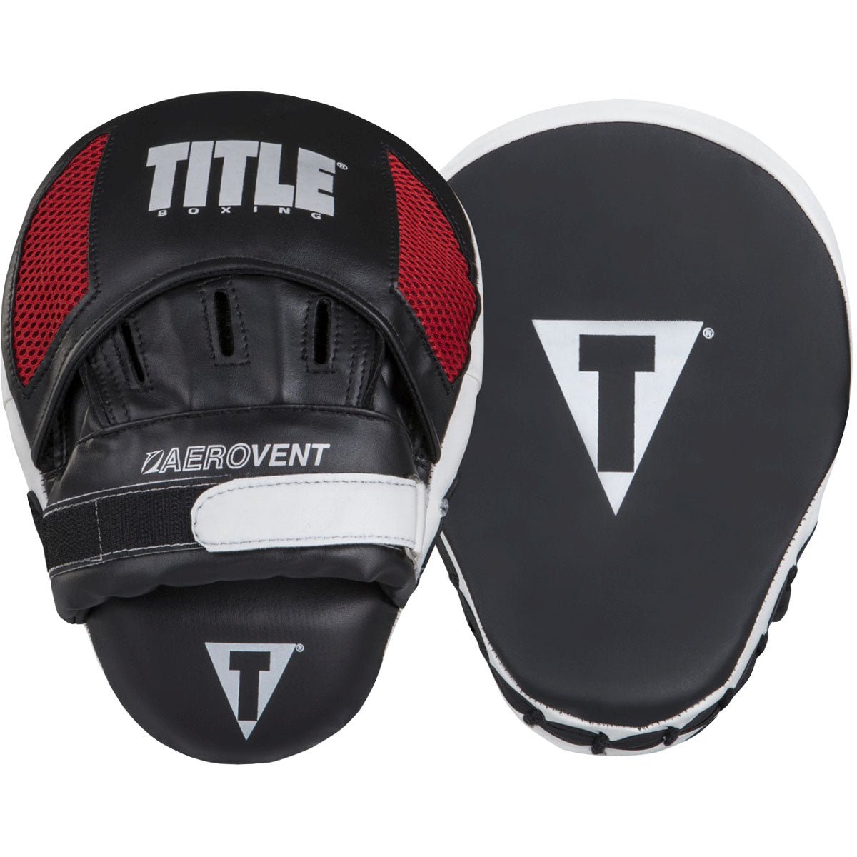 Title Boxing Excel Incredi - Mitts Aerovent Leather Punch Mitts - White/Black - Forza Sports