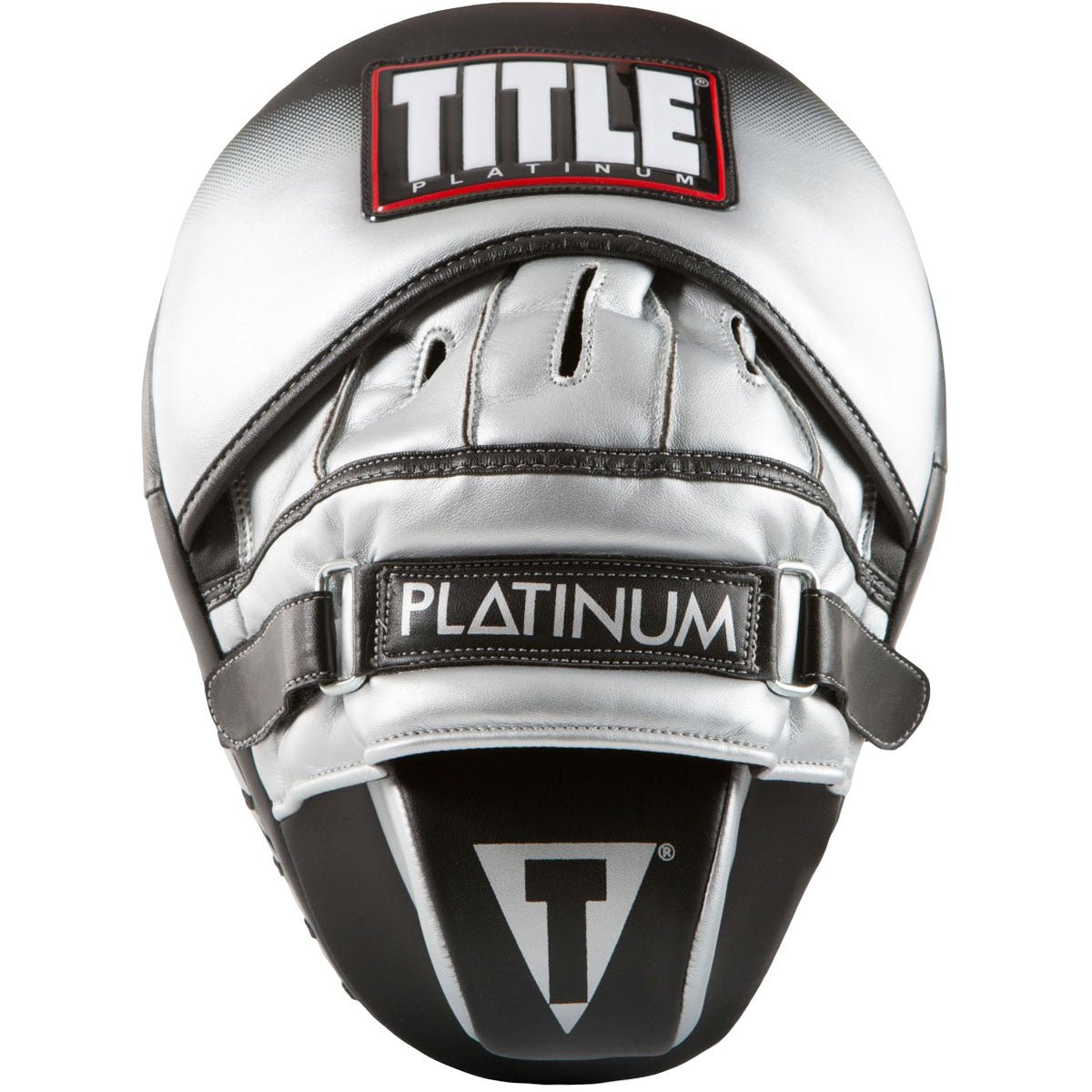 Title Boxing Platinum Proclaim Power Contoured Leather Punch Mitts - Black/Silver - Forza Sports
