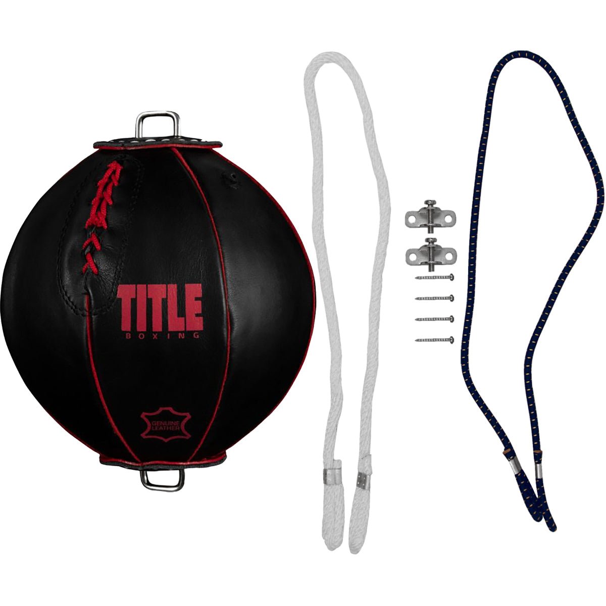 Title Boxing Retro Style Leather Double End Bag with Cables - Forza Sports