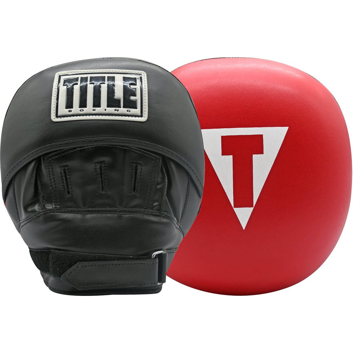 Title Boxing Double - Stuffed Jumbo Training Punch Mitts - Black/Red - Forza Sports