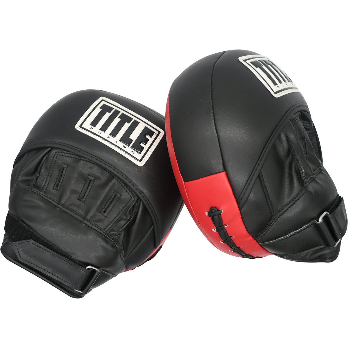 Title Boxing Double - Stuffed Jumbo Training Punch Mitts - Black/Red - Forza Sports