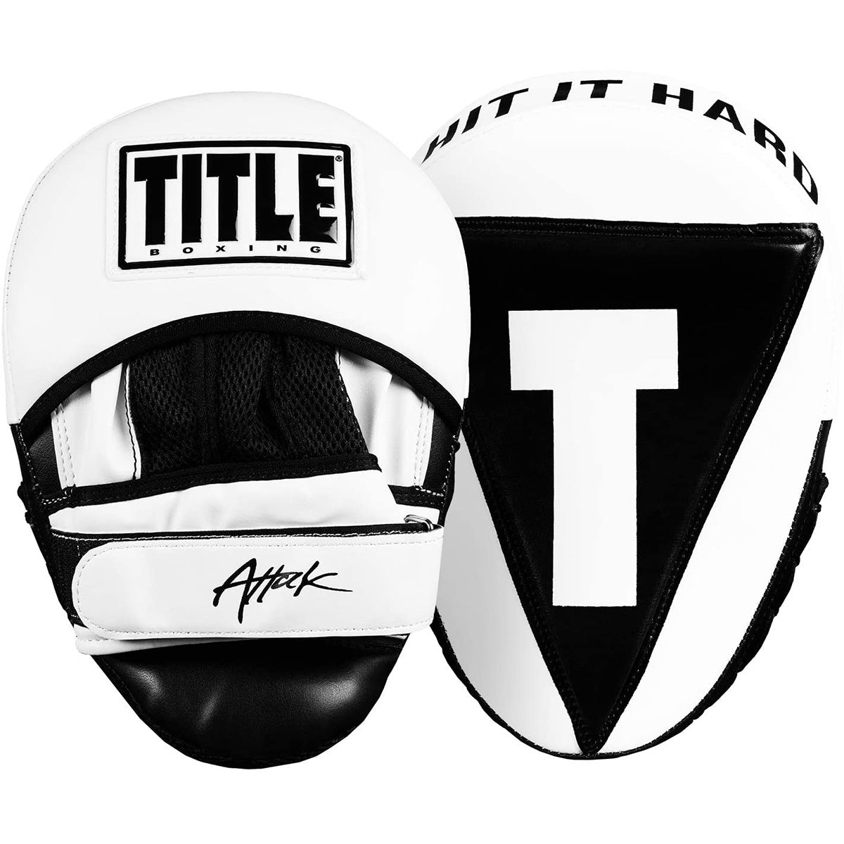 Title Boxing Attack Big - T Training Punch Mitts 2.0 - White/Black - Forza Sports