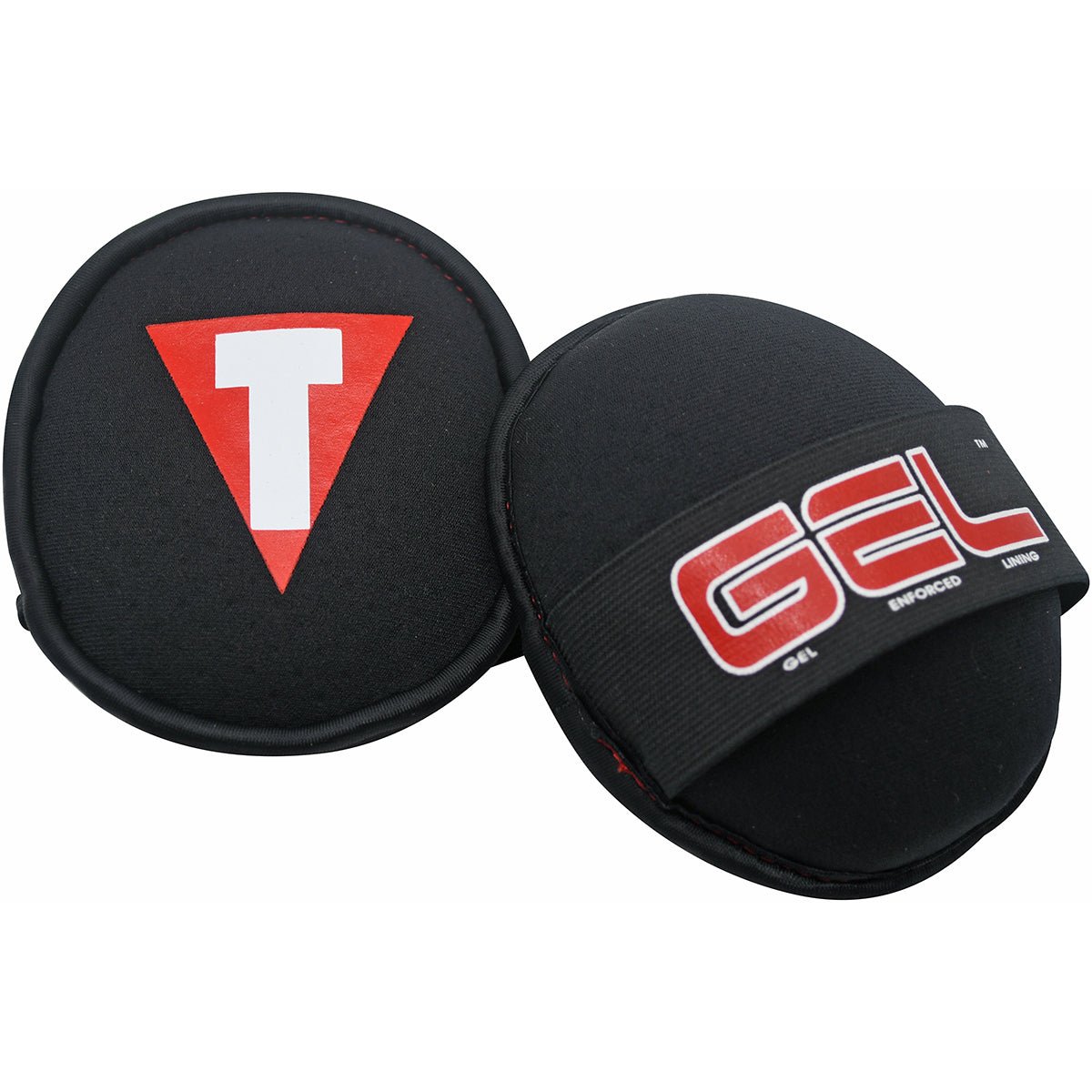 Title Boxing Gel Palm Training Pads - Black/Red - Forza Sports