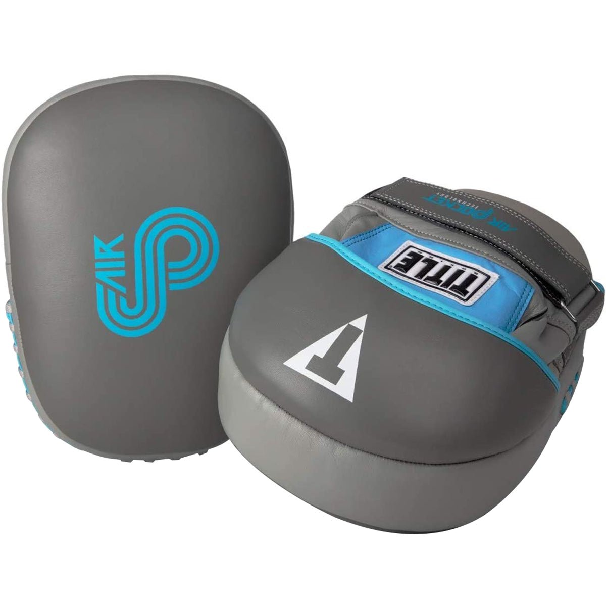 Title Boxing Air Pocket Technology Punch Mitts - Gray/Light Blue - Forza Sports