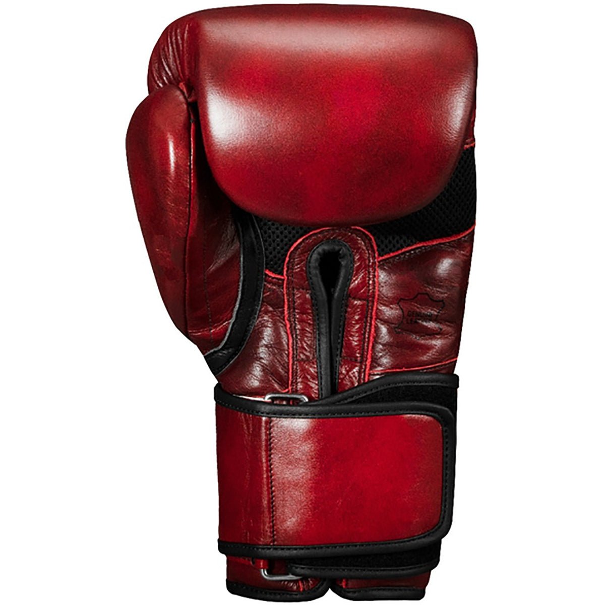 Title Boxing Blood Red Leather Bag Gloves - Forza Sports