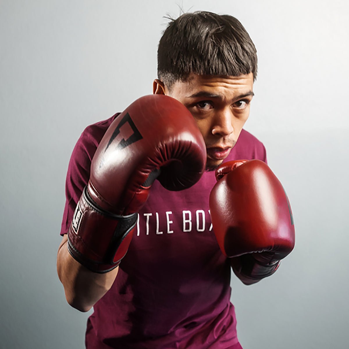 Title Boxing Blood Red Leather Bag Gloves - Forza Sports