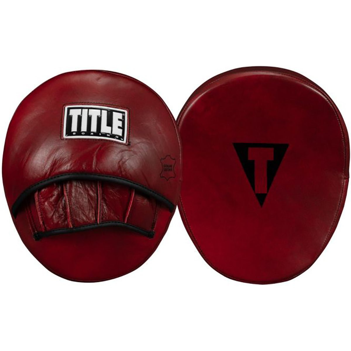 Title Boxing Blood Red Leather Punch Mitts - Forza Sports