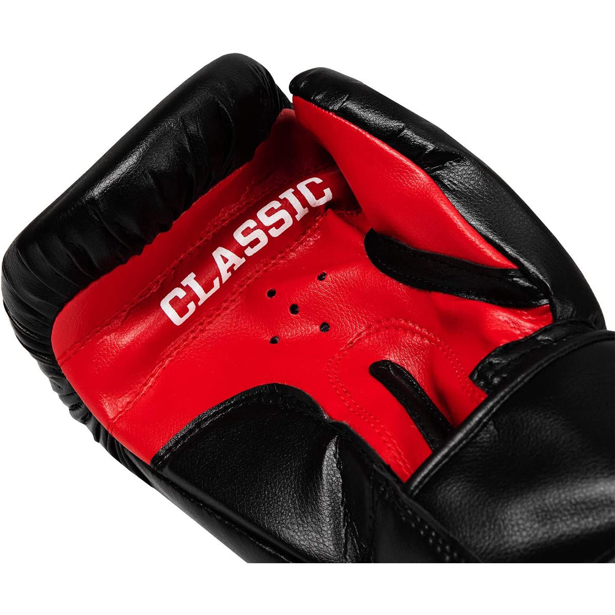 Title Boxing Classic Hook and Loop Vinyl Training Boxing Gloves - Black/Red - Forza Sports