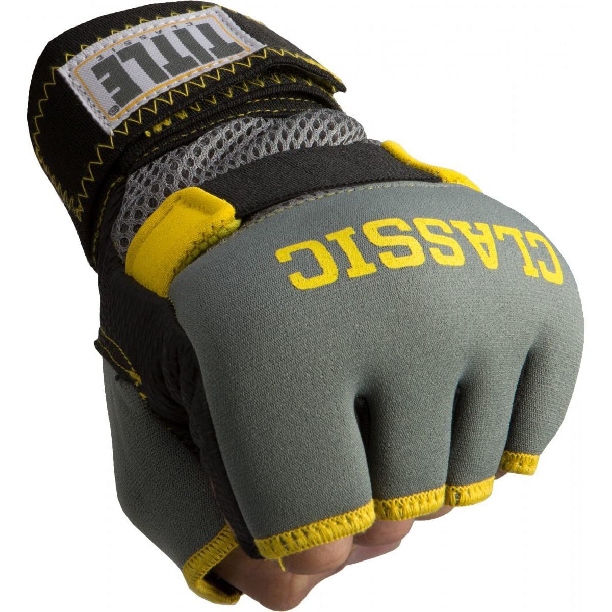 Title Boxing Classic Limited GEL - X glove wraps for boxing - Gray/Yellow - Forza Sports