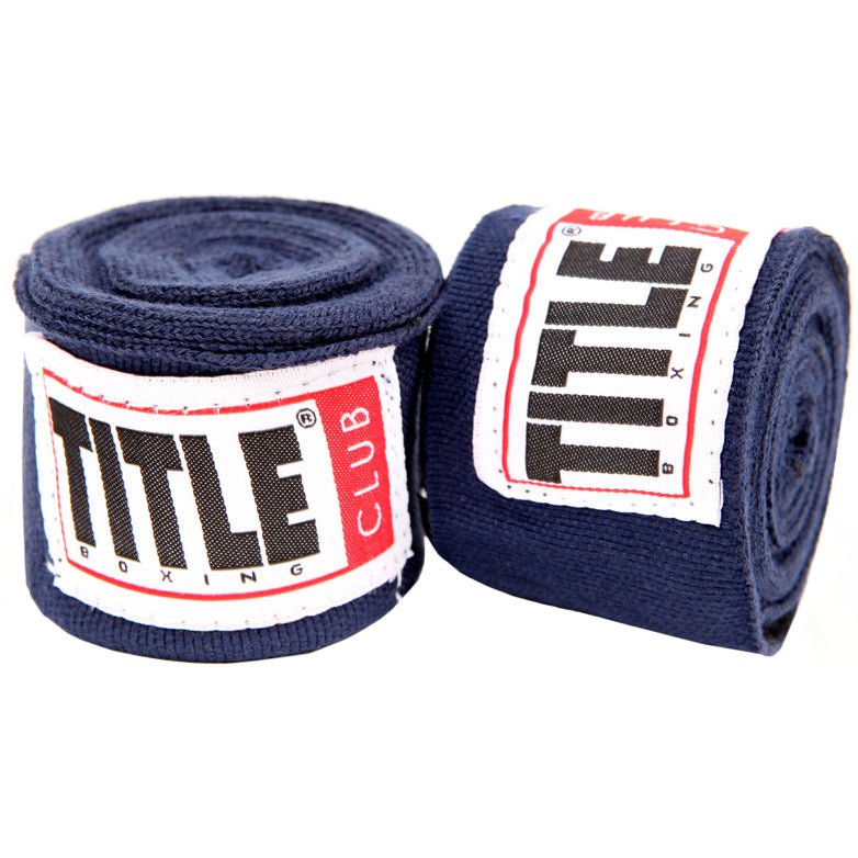 title boxing 180 semi elastic mexican handwraps - Navy - Forza Sports