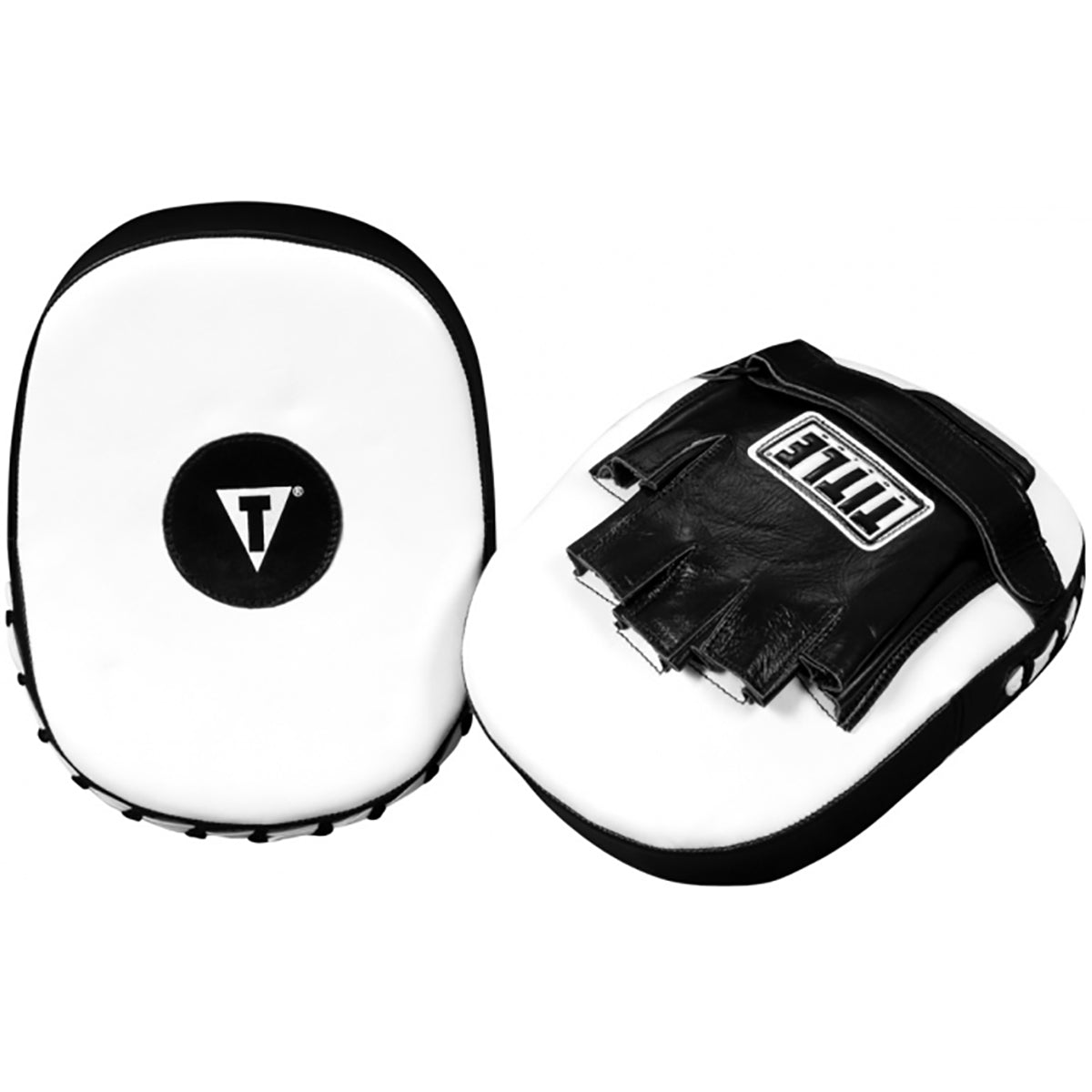 Title Boxing Cobra Leather Punch Mitts - Black/White - Forza Sports