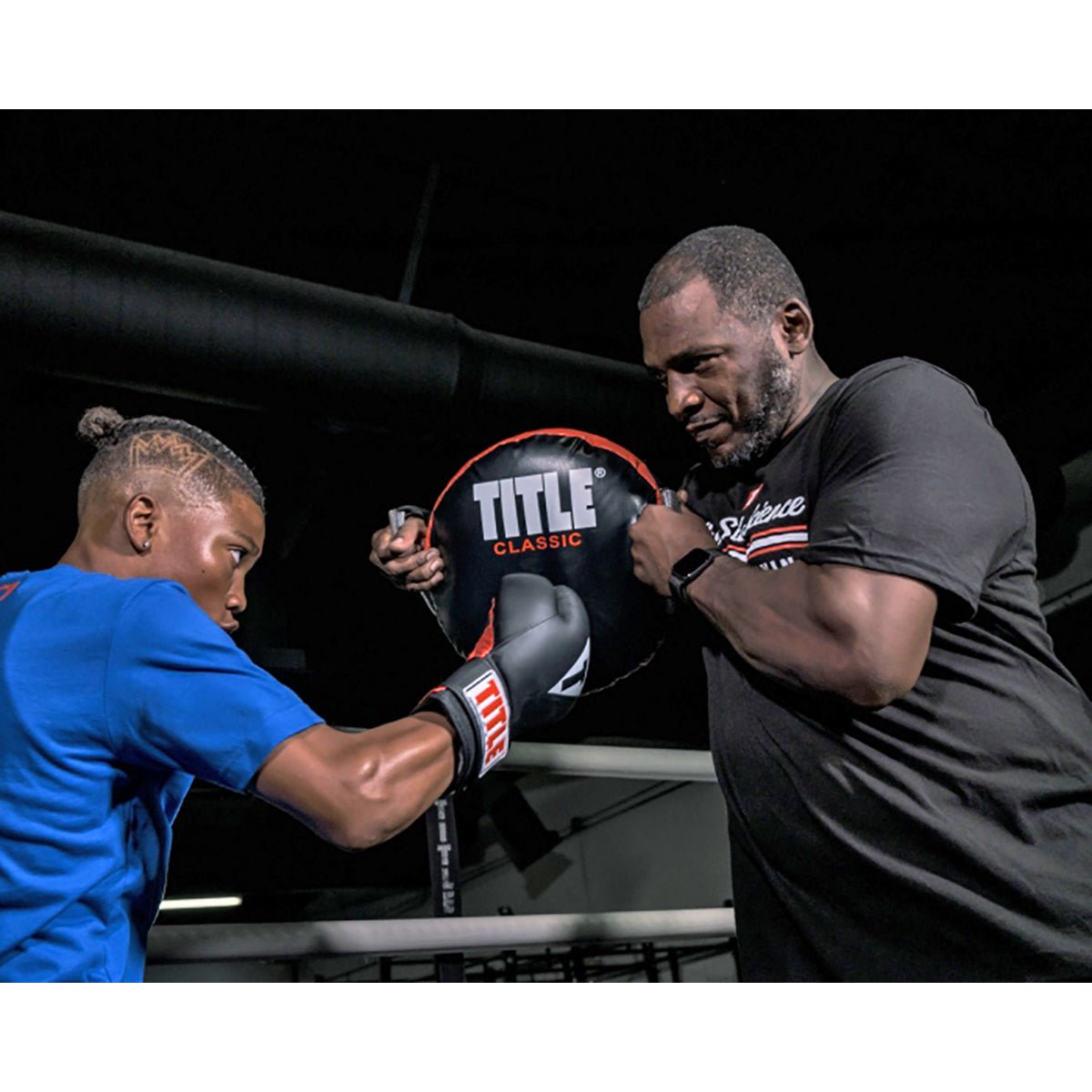 Title Boxing Classic Round Punch Shield V2 - Red/Black - Forza Sports