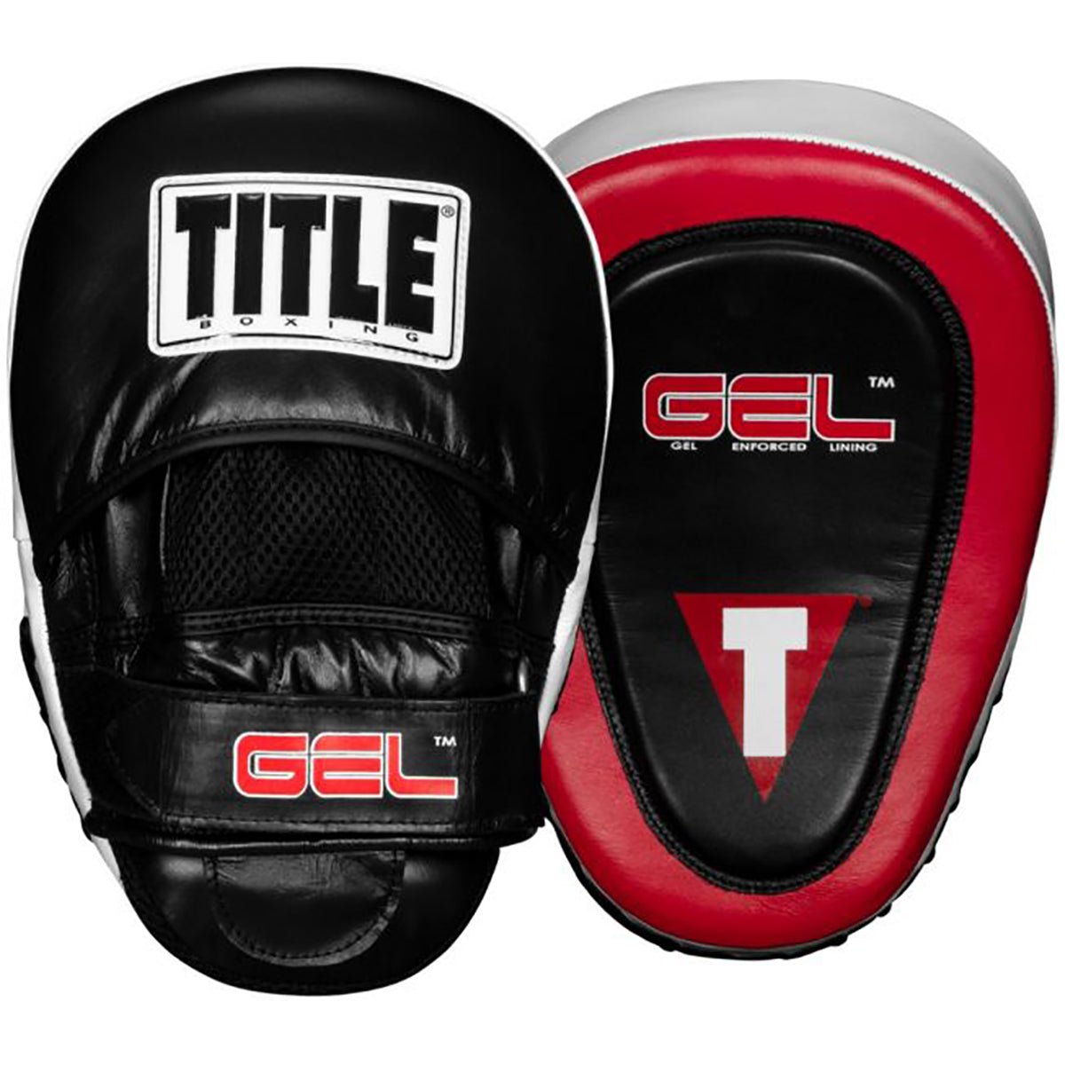 Title Boxing Gel Blockade Punch Mitts - Black/Red - Forza Sports