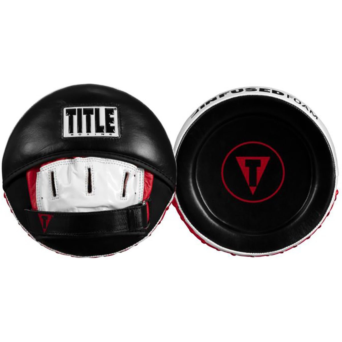 Title Boxing Infused Foam Punch Mitts 2.0 - Black/White/Red - Forza Sports