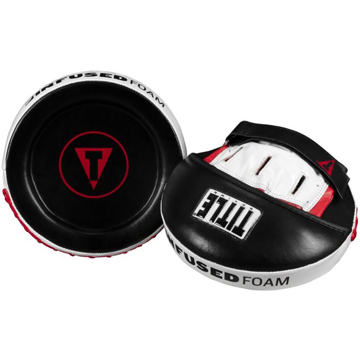 Title Boxing Infused Foam Punch Mitts 2.0 - Black/White/Red - Forza Sports