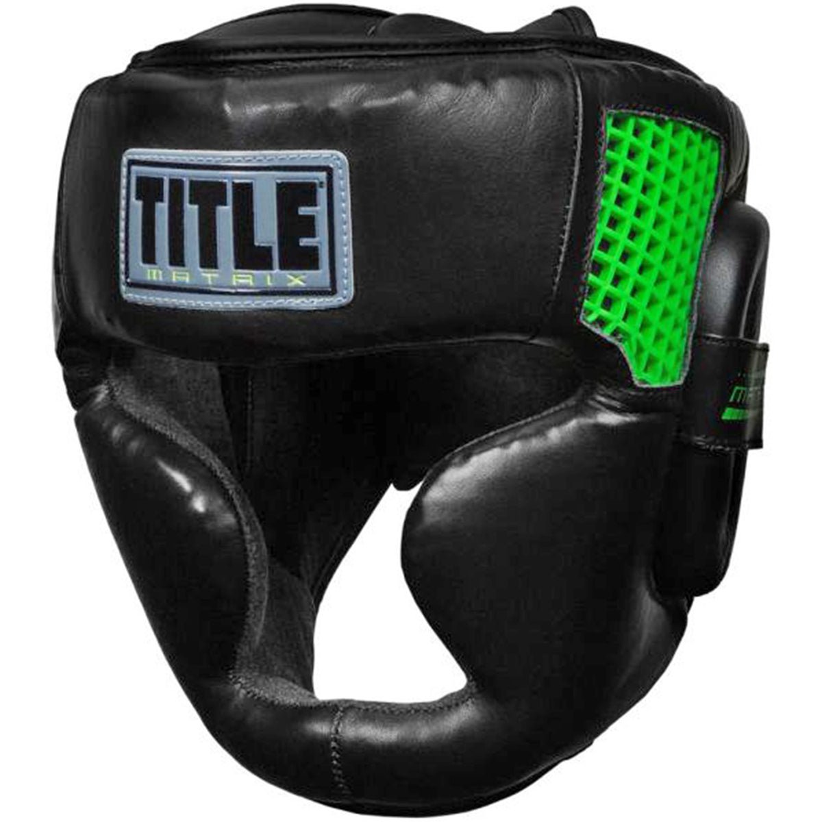 Title Boxing Full Face Training Headgear - Black/Neon Green - Forza Sports