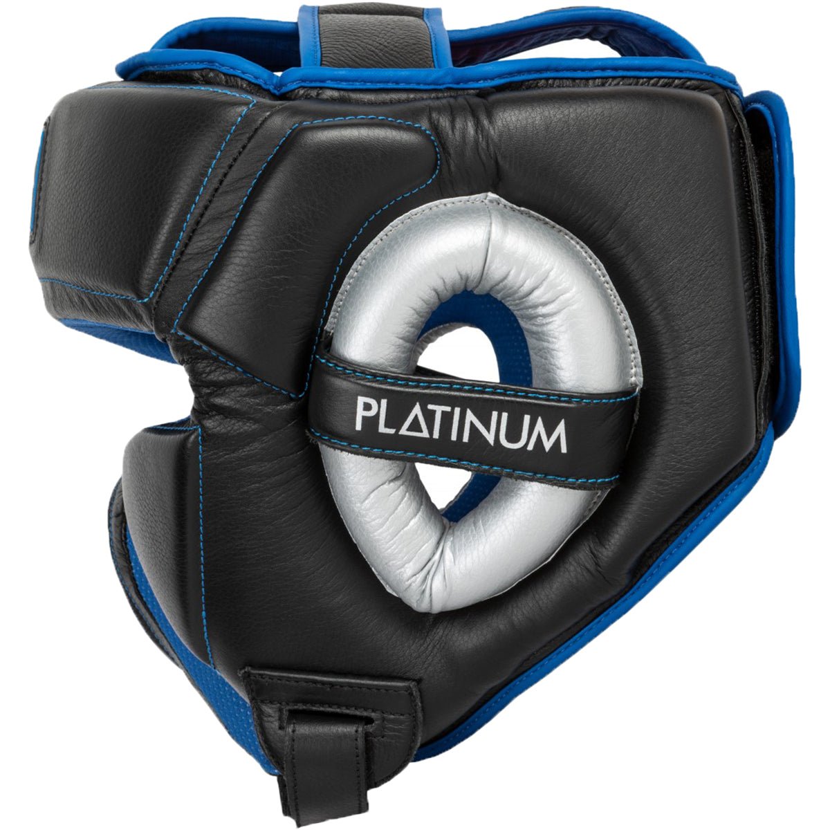 Title Boxing Platinum Perilous Training Headgear - Black/Silver/Blue