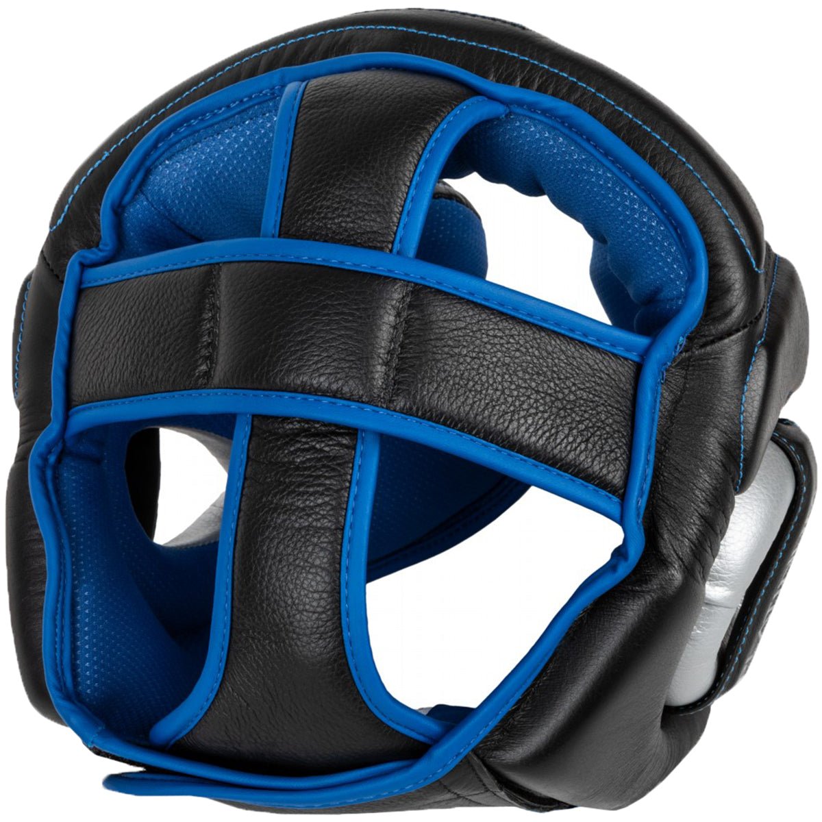 Title Boxing Platinum Perilous Training Headgear - Black/Silver/Blue