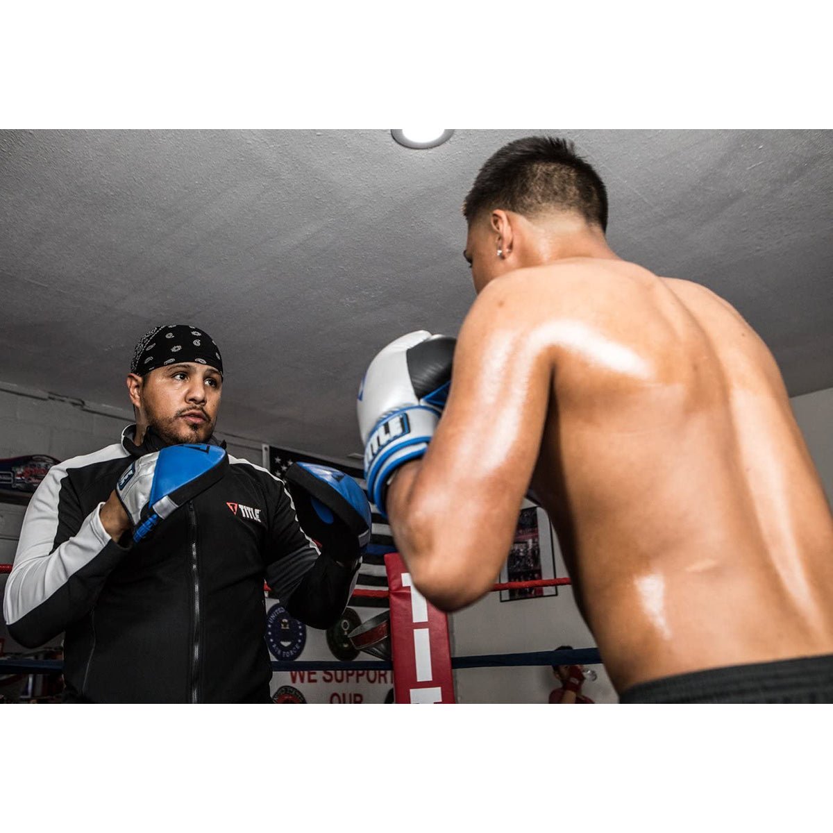 Title Boxing Platinum Perilous Micro Palm Mitts - Black/Silver - Forza Sports