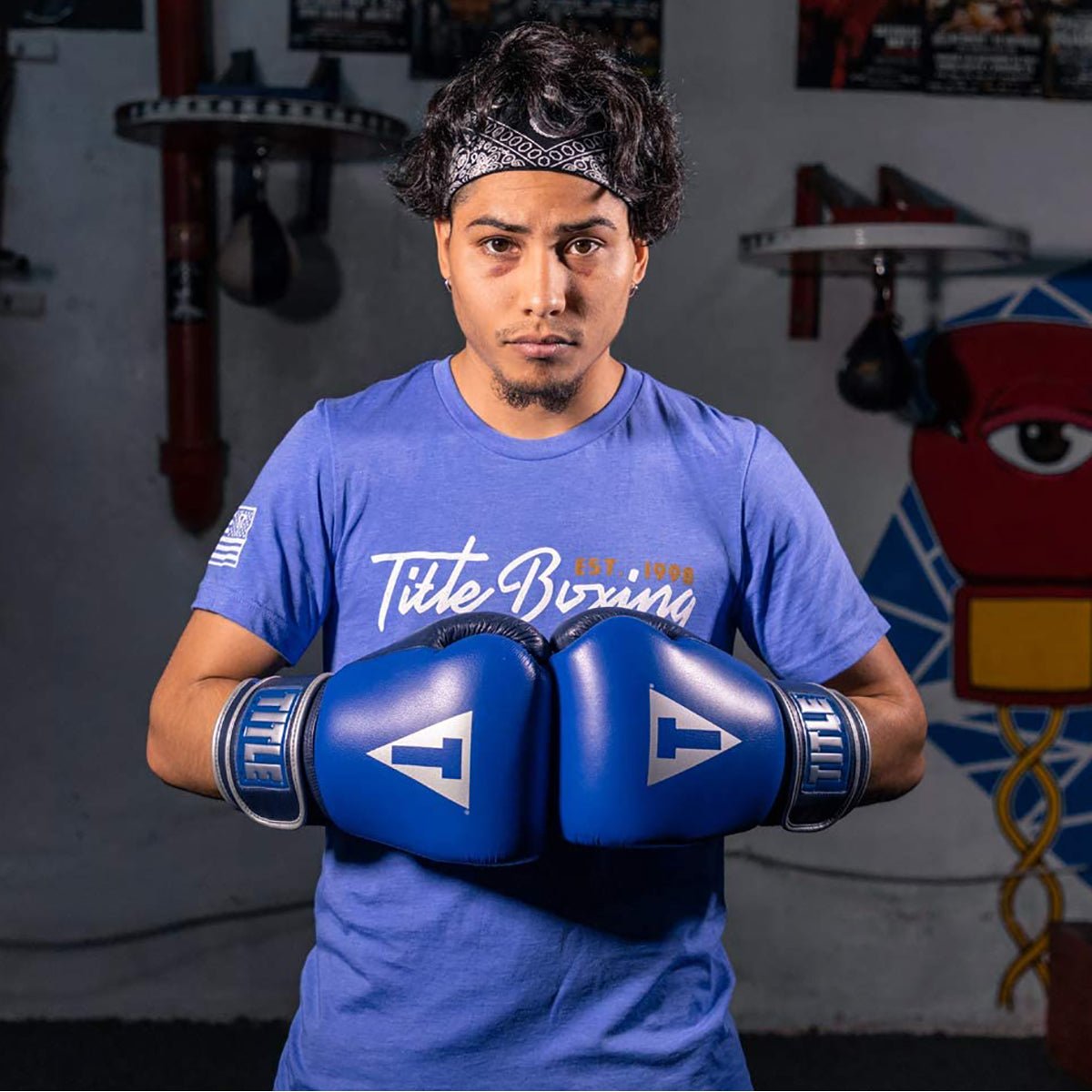Title Boxing Royalty Leather Bag Gloves - Royal/Navy - Forza Sports