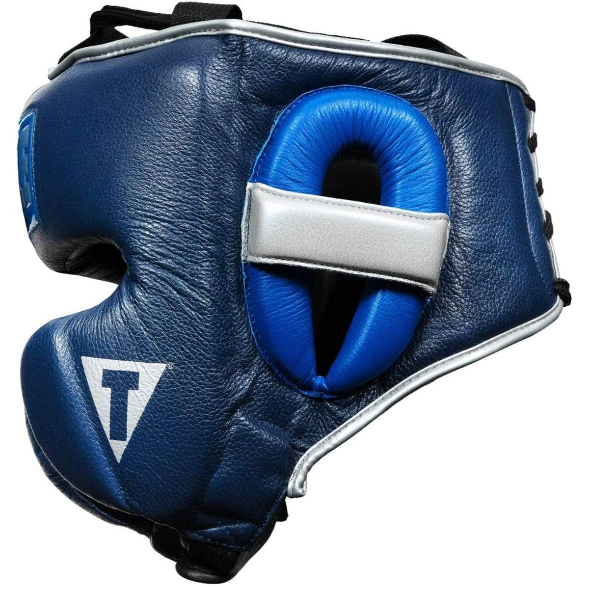 Title Boxing Royalty Leather Training Headgear - Royal/Navy