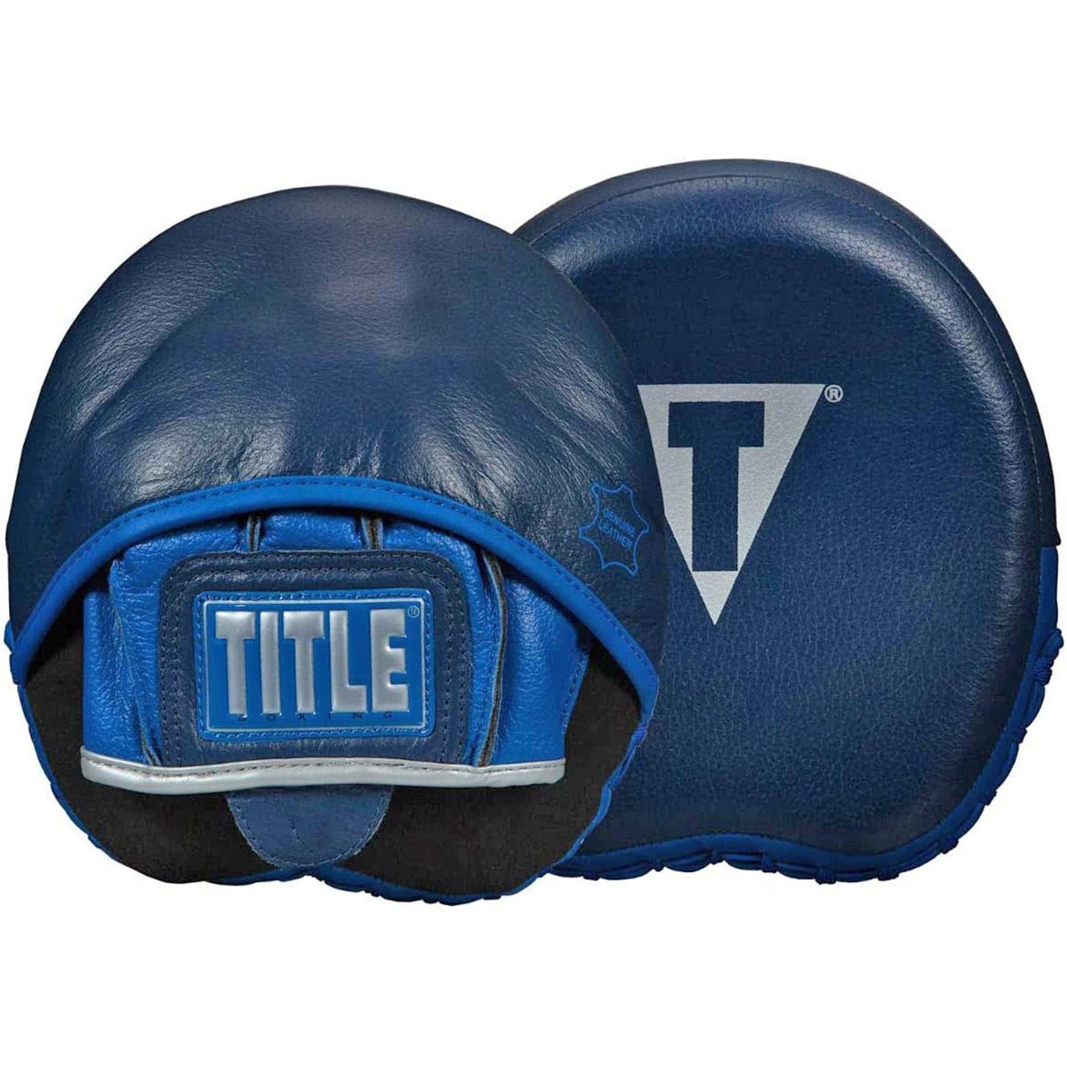 Title Boxing Royalty Leather Micro Training Punch Mitts - Royal/Navy - Forza Sports