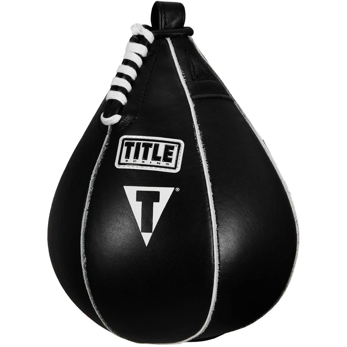 Title Boxing Leather Speed Bag -Black
