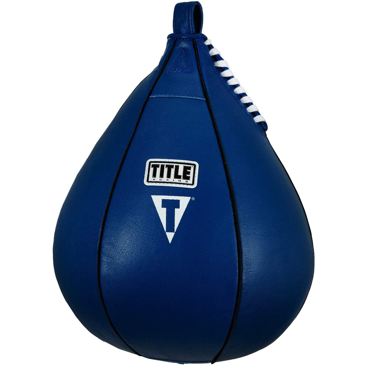 Blue - Title Boxing Leather Speed Bag
