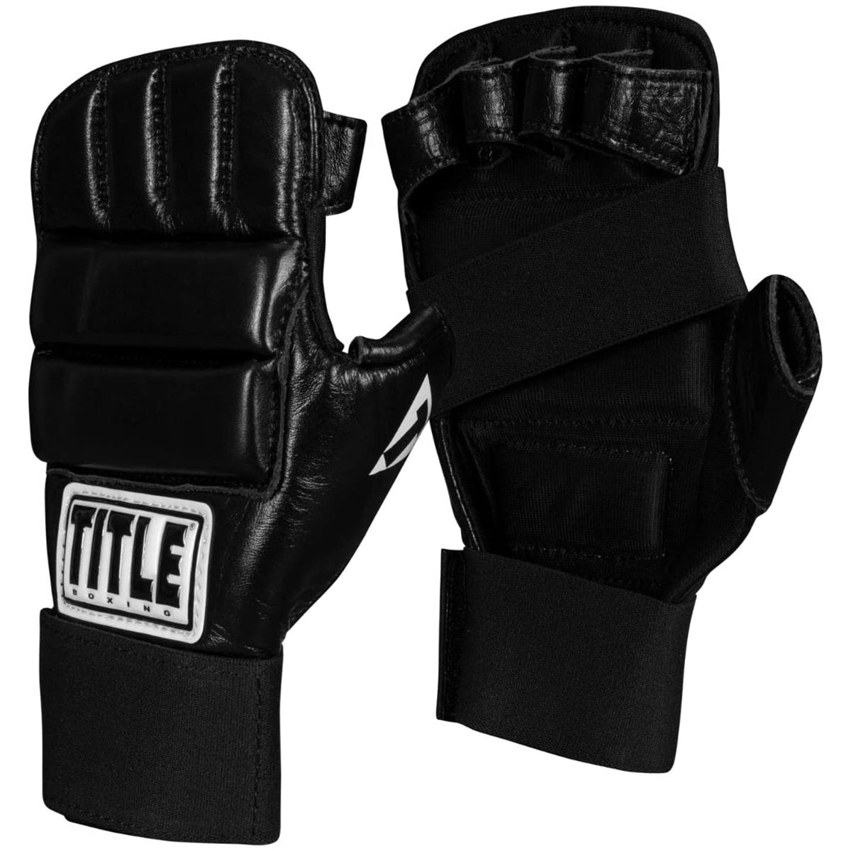 Title Boxing Leather Super Speed Bag Gloves - Black - Forza Sports