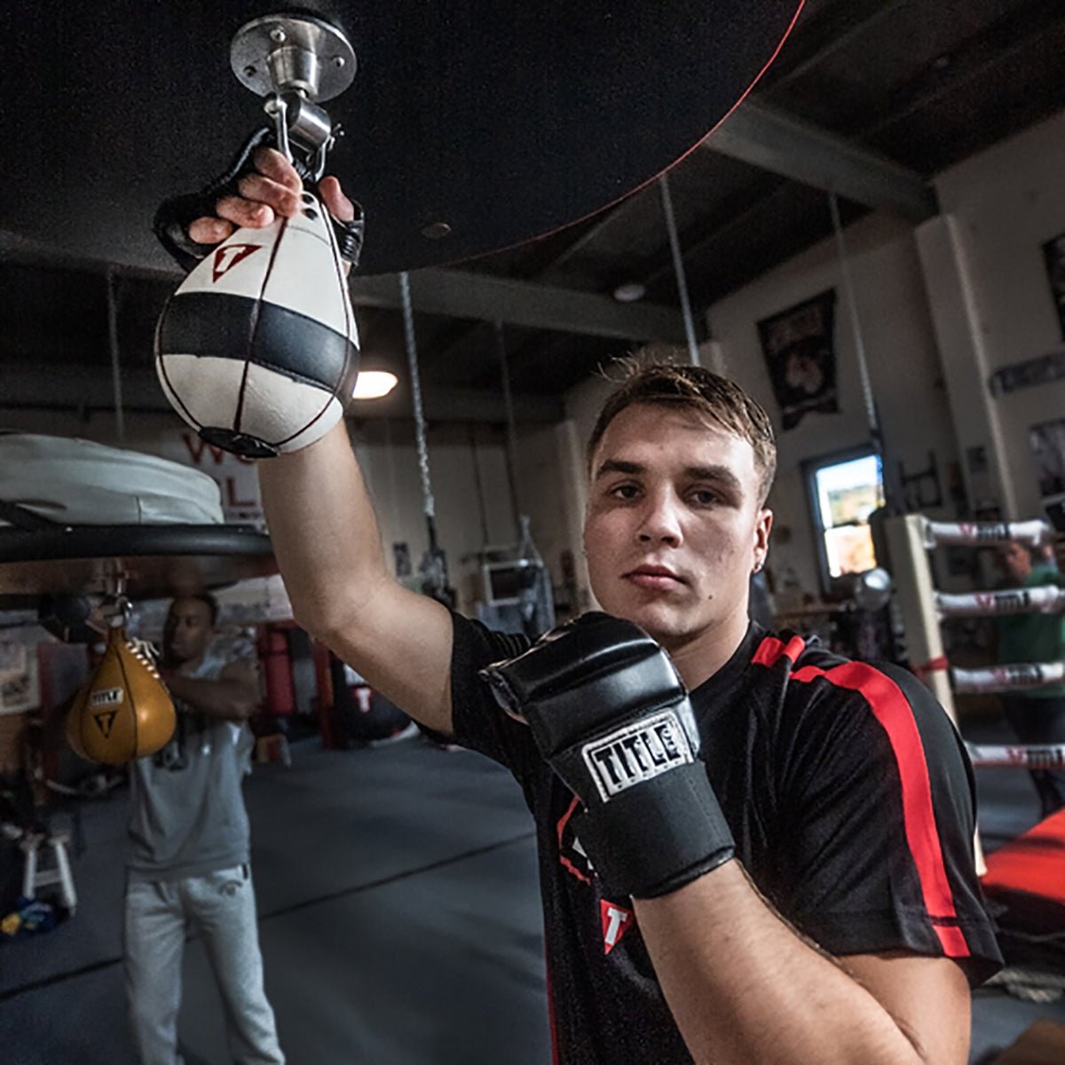 Title Boxing Leather Super Speed Bag Gloves - Black - Forza Sports