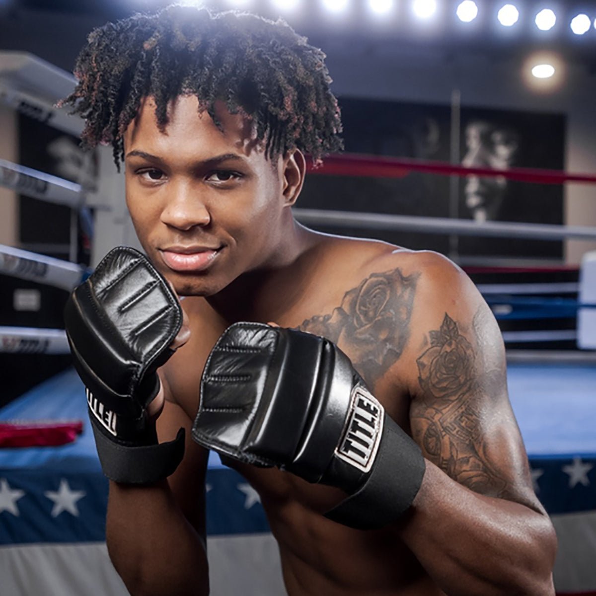 Title Boxing Leather Super Speed Bag Gloves - Black - Forza Sports