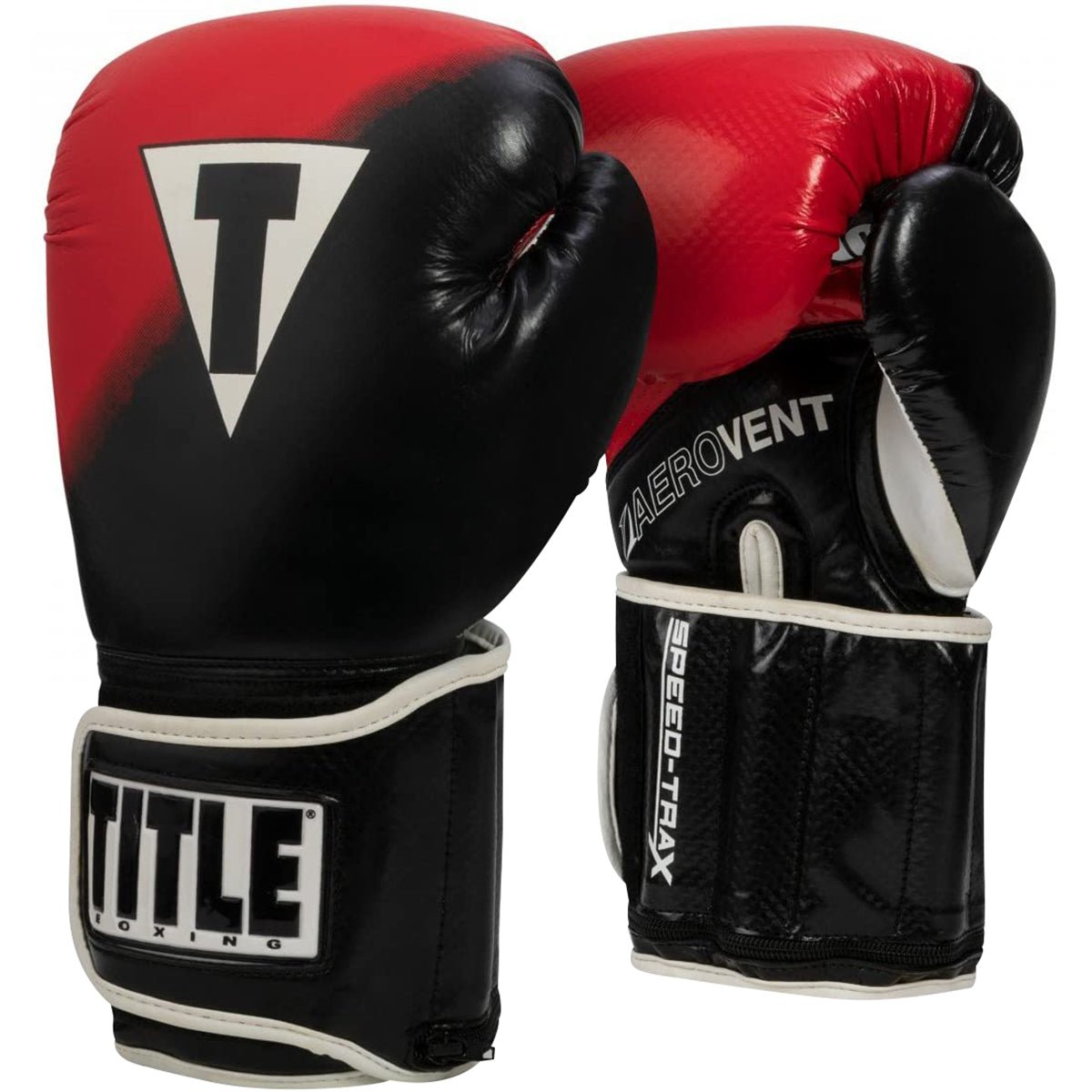 Title Boxing Speed - Trax Weighted Bag Gloves - Regular - Black/Red - Forza Sports