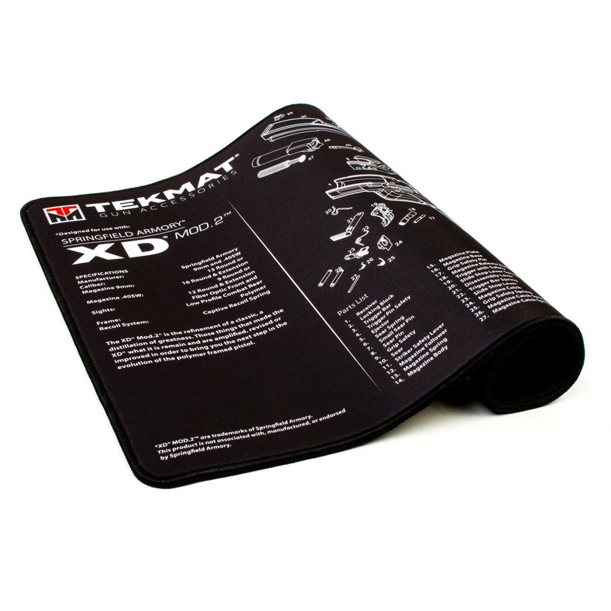 TekMat Ultra Premium Gun Cleaning Mat - 20" X 15" - Springfield Armory XD MOD.2 - Forza Sports