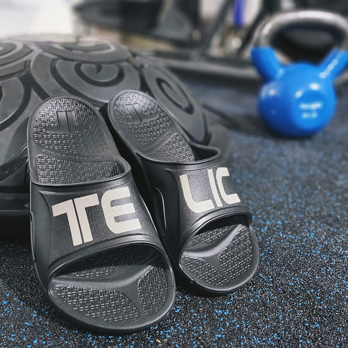 Telic Recharge Arch Support Comfort Slide Sandals - Midnight Black - Forza Sports