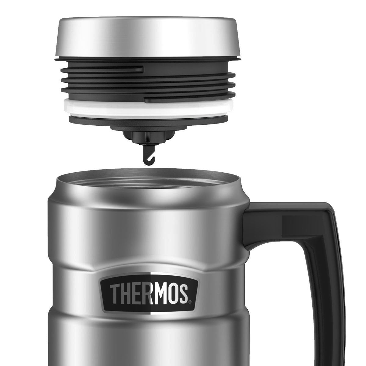 Thermos 16 oz. Stainless King Insulated Stainless Steel Travel Mug with Handle - Forza Sports