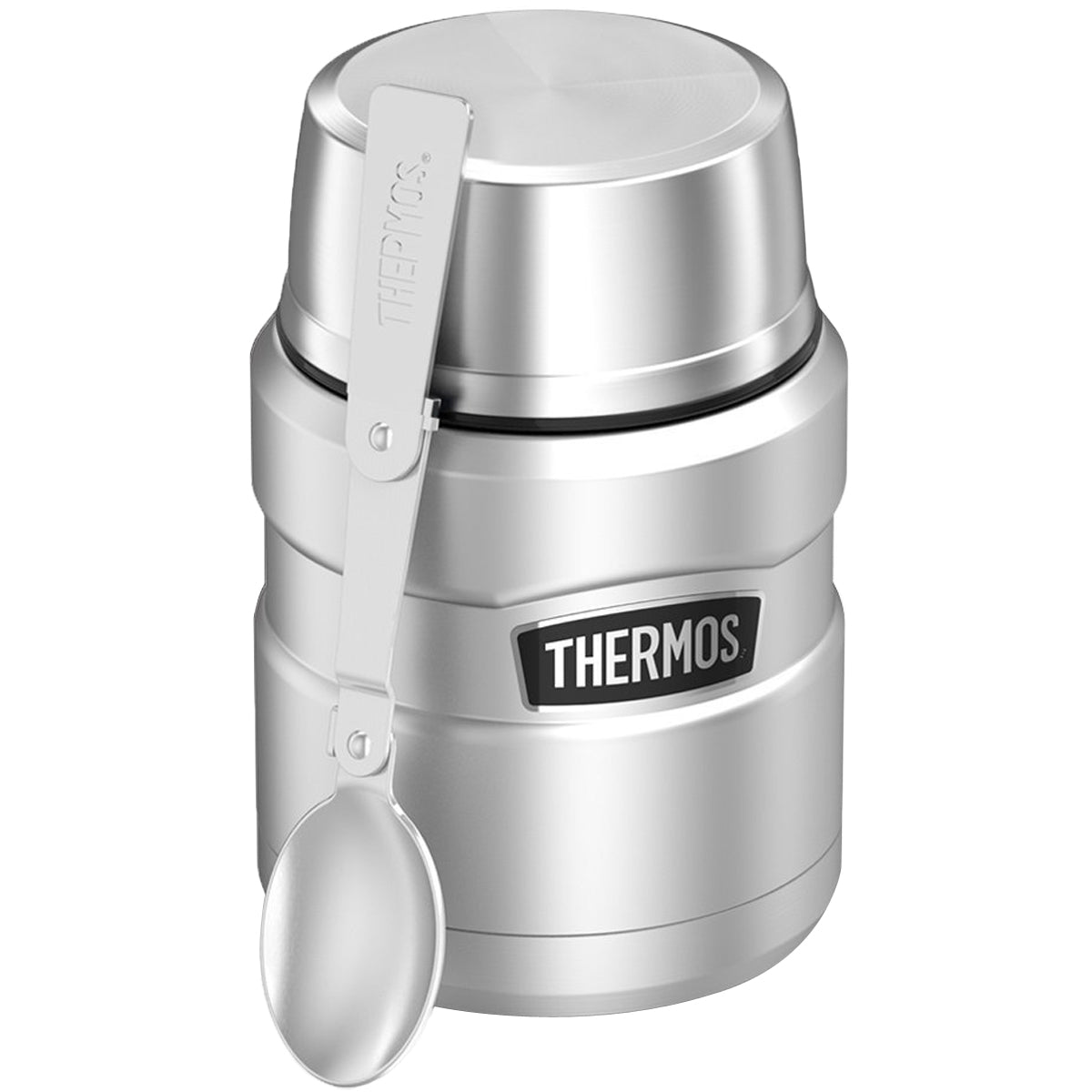 Thermos 16 oz Stainless King Vacuum Insulated Stainless Steel Food Jar Container - silver