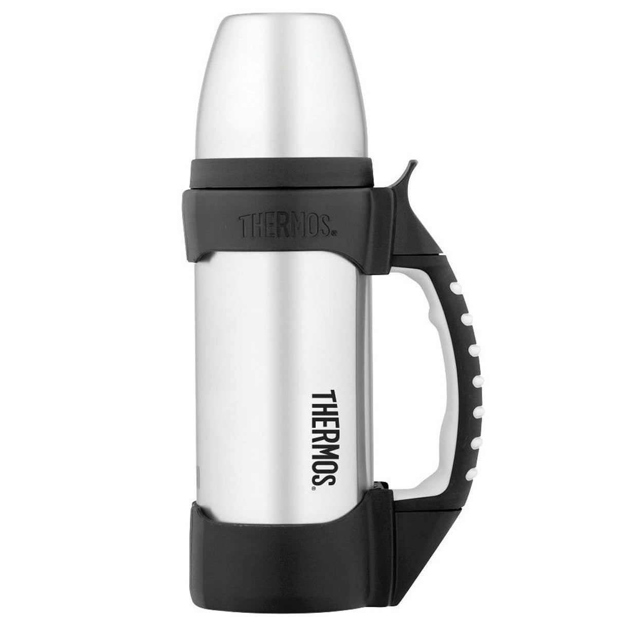Thermos 1.1 qt. Rock Work Series Stainless Steel Beverage Bottle - Silver/Black - Forza Sports