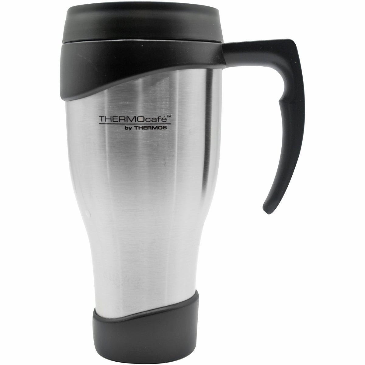 Thermos 24 oz. ThermoCafe Stainless Steel Travel Mug - Stainless Steel/Black - Forza Sports
